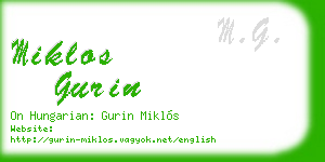 miklos gurin business card