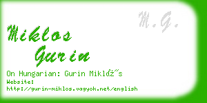 miklos gurin business card